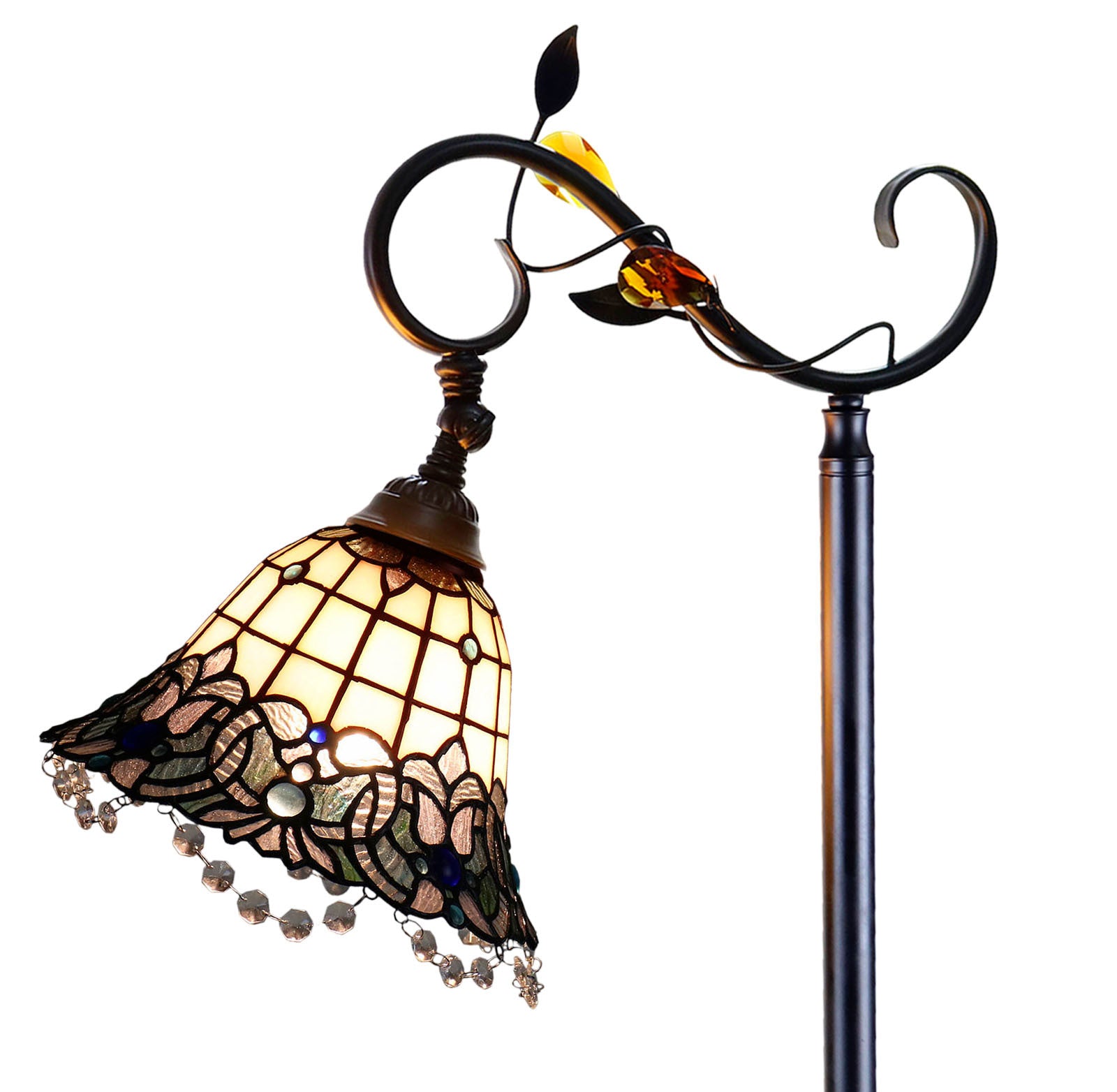 SHELBY | Blue Tiffany Floor Lamp