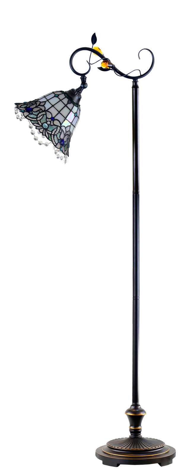SHELBY | Blue Tiffany Floor Lamp
