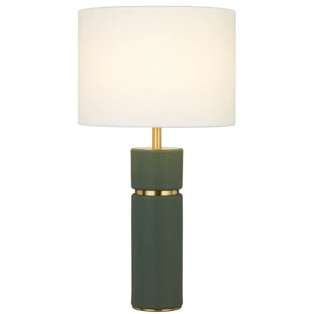 VALDA | Green and Linen Table Lamp