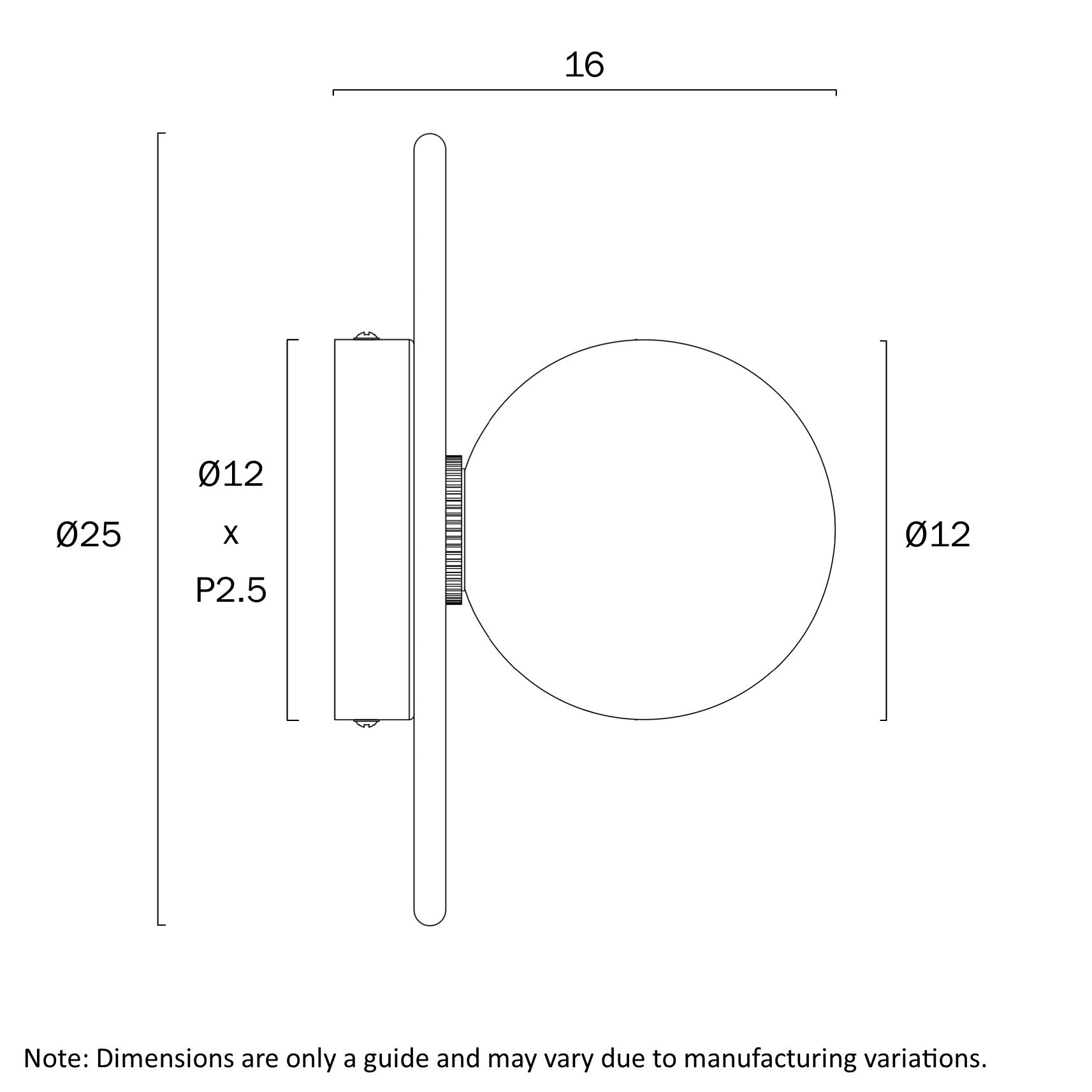 VARON WALL BRACKET 6wG9max IP44 -  BLACK / OPAL MATT