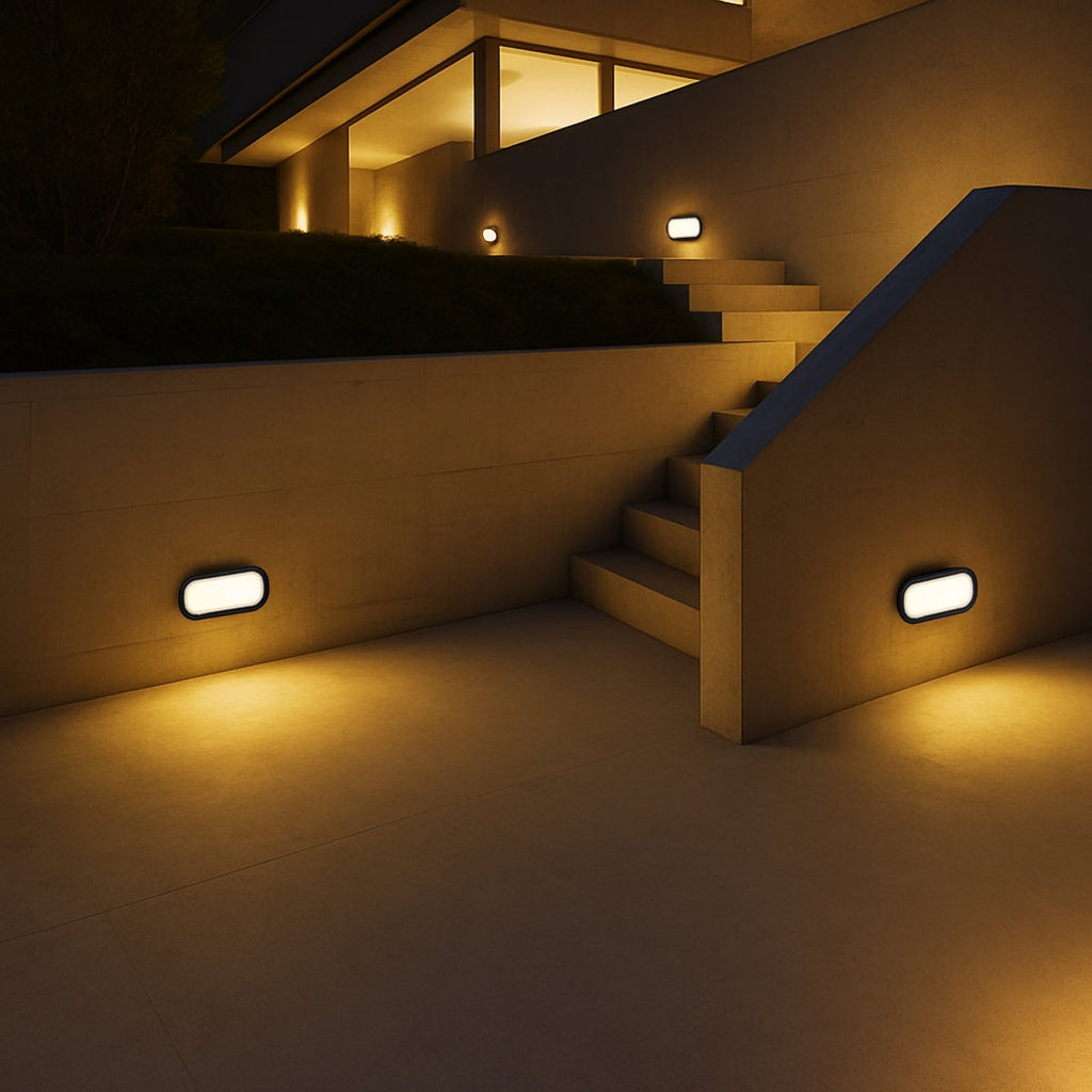 VIGGO | Black LED Outdoor Wall Light