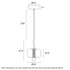 VOLEN 1 LT PDT 8W LED 3000K DIM BLK MATT/GOLD/SMOKE