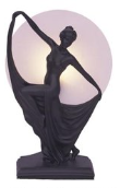 Black Dancing Lady Art Deco Table Lamp