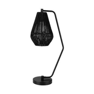 Carter Desk Lamp Black Paper Rope