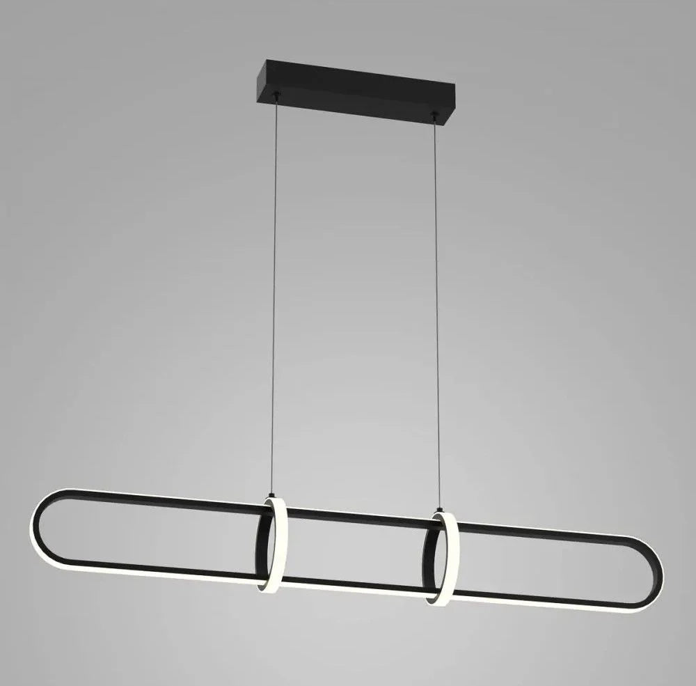 2 Hoop Oblong Pendant 1500mm - Black
