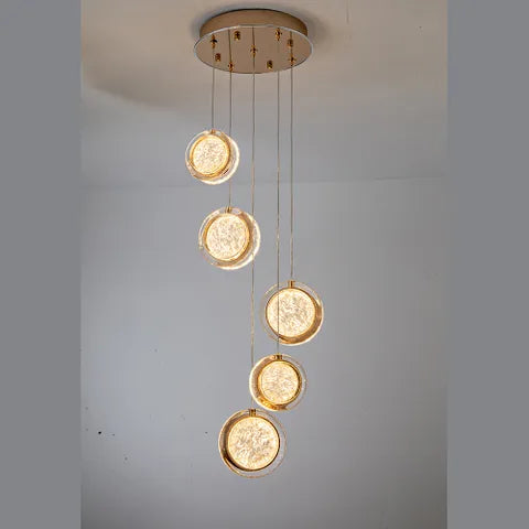 YOYO | Gold LED Pendant with 5 Lights