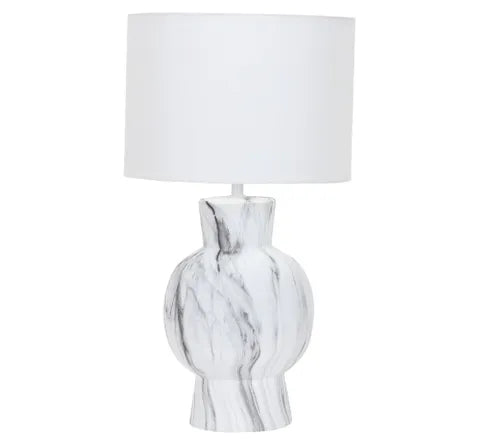 Karina Table Lamp - Light Stone | White Shade