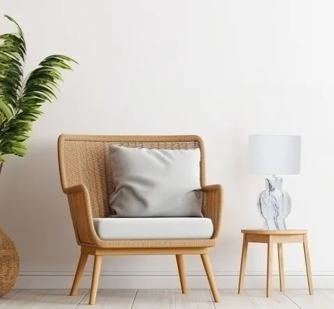 Karina Table Lamp - Light Stone | White Shade