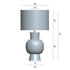 Karina Table Lamp - Light Stone | White Shade