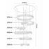 LANDO 6 RING - BLACK Tri-Colour 180w 8000lm Ring Diameter 2 x 80cm, 2 x 60cm, 2 x 40cm Base 100cm (D) Suspension	3500mm Cable - Adjustable
