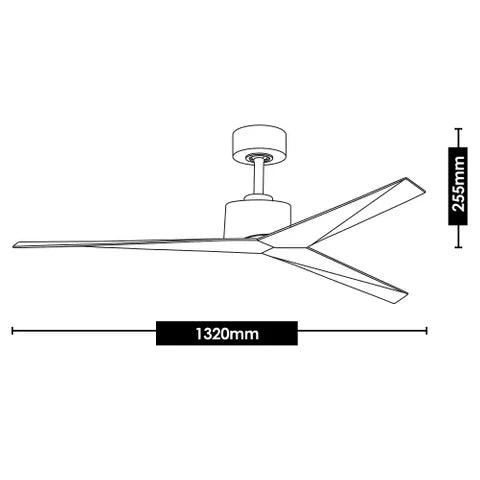 Bronte 52' DC Ceiling Fan White/ Oak