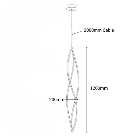 SPEAR | Gold LED Pendant