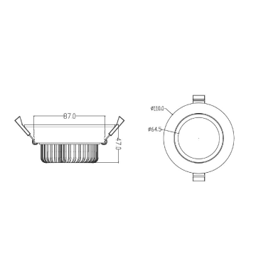 Satin Chrome 15W Gimble Tri Colour Downlight