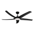 Hover 56' DC Black Ceiling Fan with LED Light