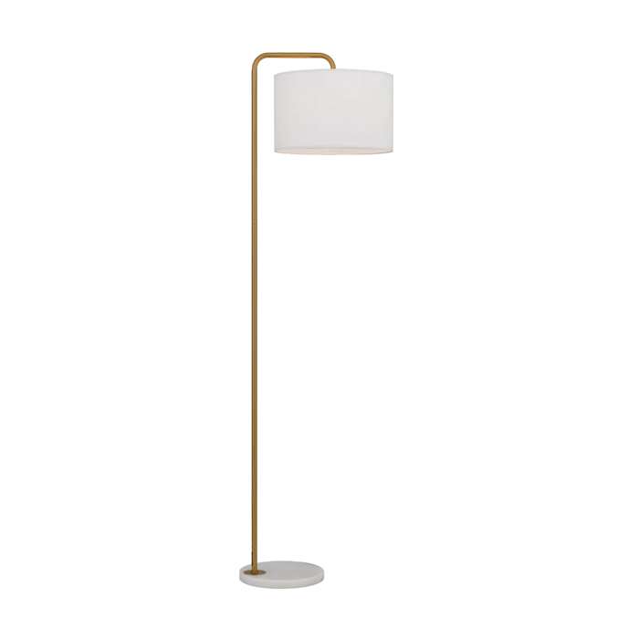 Ingrid 1 Light Floor Lamp White/ Gold