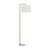 Ingrid 1 Light Floor Lamp White/ Gold