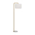 Ingrid 1 Light Floor Lamp White/ Gold