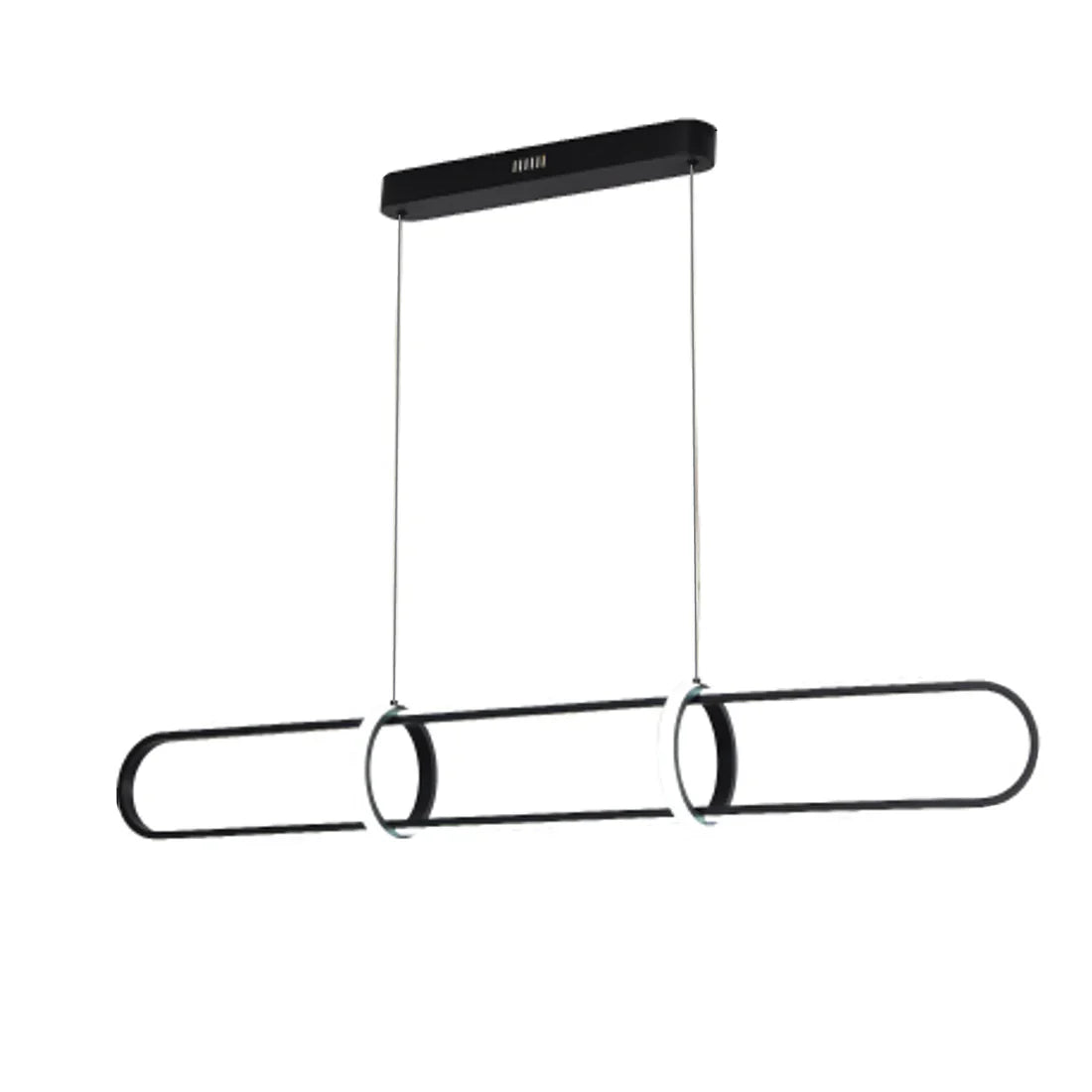 2 HOOP OBLONG PENDANT | Black LED Pendant