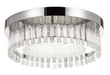 Andela Round LED Oyster 30w LED Chrome/Clear