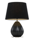 Orson Table Lamp Nickel/ Black and Black Shade