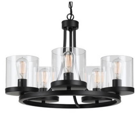 Largo 5 Pendant 5 Light Oil Bronze / Clear