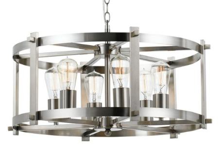 Finley 60 Pendant  Nickel Matt 6 Light