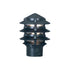 Pagoda Pointed Black Louvered Post Top