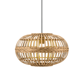 Amsfield Natural Wood 1 Light Oval Pendant