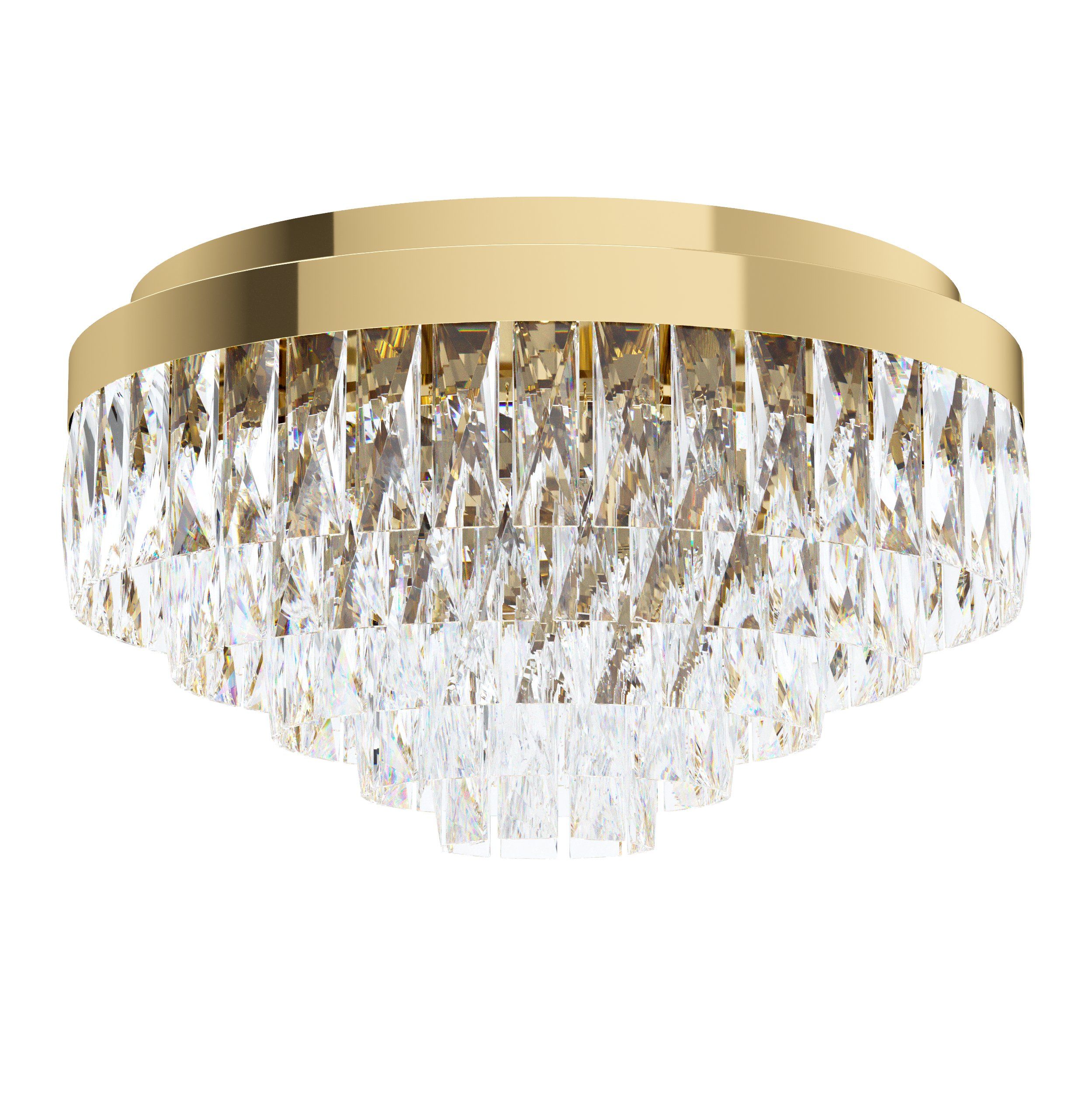 Valparaiso Gold/Crystal 8 Light Round CTC