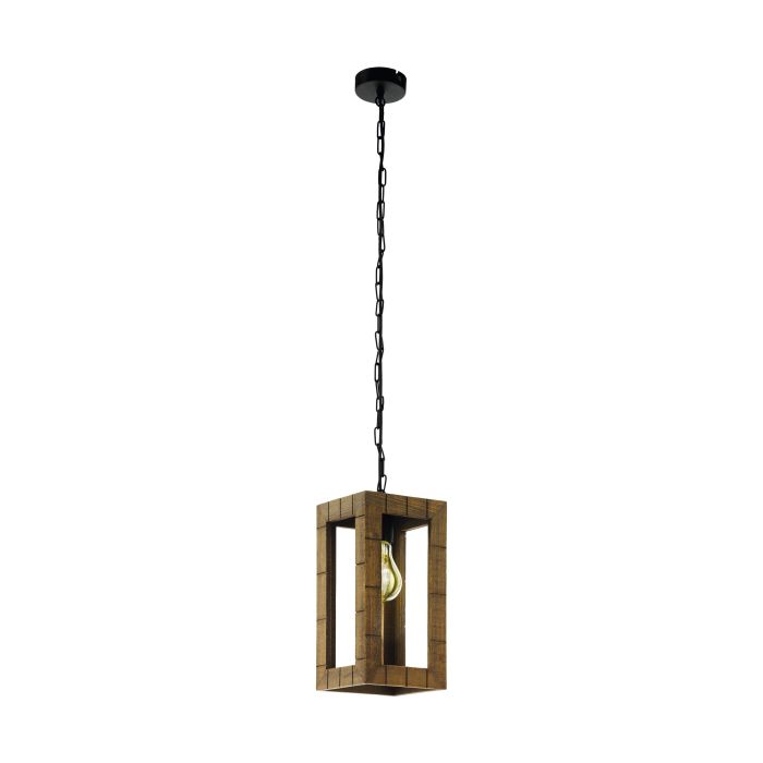 Takhira Brown Wood 1 Light Pendant