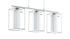 Loncino 1 Chrome/Clear/Opal Glass 3 Light Pendant