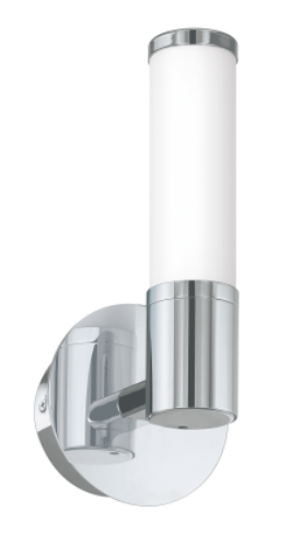 Palmera 1 Chrome/Opal 1 Light Wall Light Built In 4.5w LED 3000k