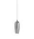 Farsala Satin Nickel/Smoke Glass 1 Light Pendant - 1m Suspension G9 Included - H65