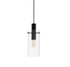 Montefino Black/Clear Glass 1 light Pendant - H65