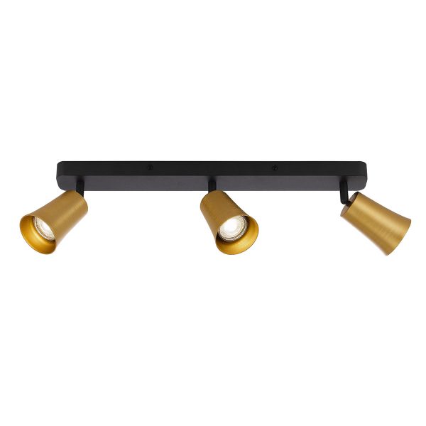 Alvey 3Light Bar Brushed Gold/Black