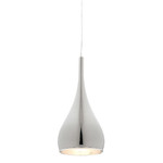 Aero 1 Light Satin Chrome Metal Pendant