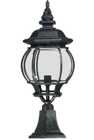 Flinders Exterior Large Pillar Mount Antique Black