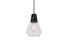 Ellise 1 Light Pendant Black Marble/ Clear Glass - B14