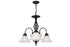 Geneva 3 Light Pendant Black