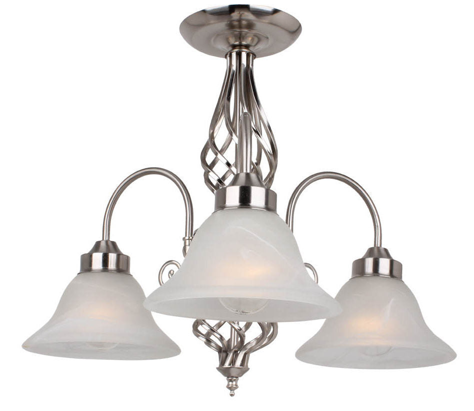 Geneva 3 Light Pendant Satin Chrome