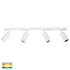 Tivah White Adjustable 4 Light Bar 5w GU10 Tri Colour 240v