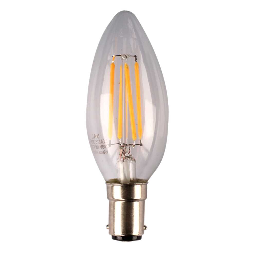 4w Candle Clear B15 LED Warm White Dimmable