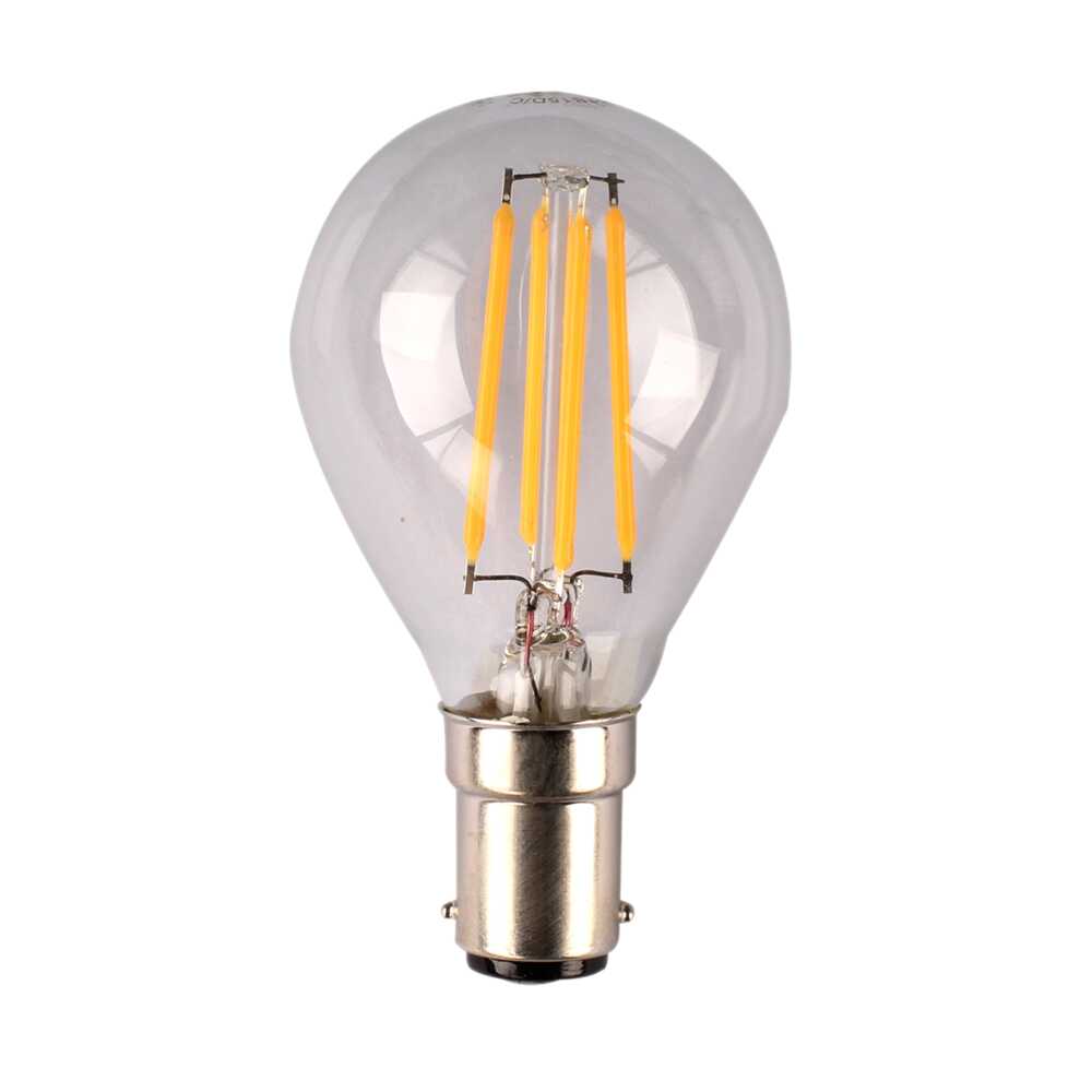 4W Fancy Round Clear LED B15 Warm White Dimmable