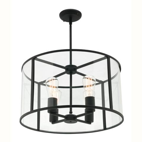 Liverpool 3 Light Pendant Black D32