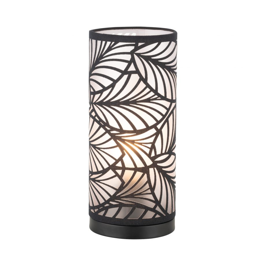 Freya Laser Cut Shade Table Lamp Black