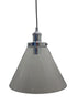 Small Cone 1 Light Chrome/Clear Glass Pendant