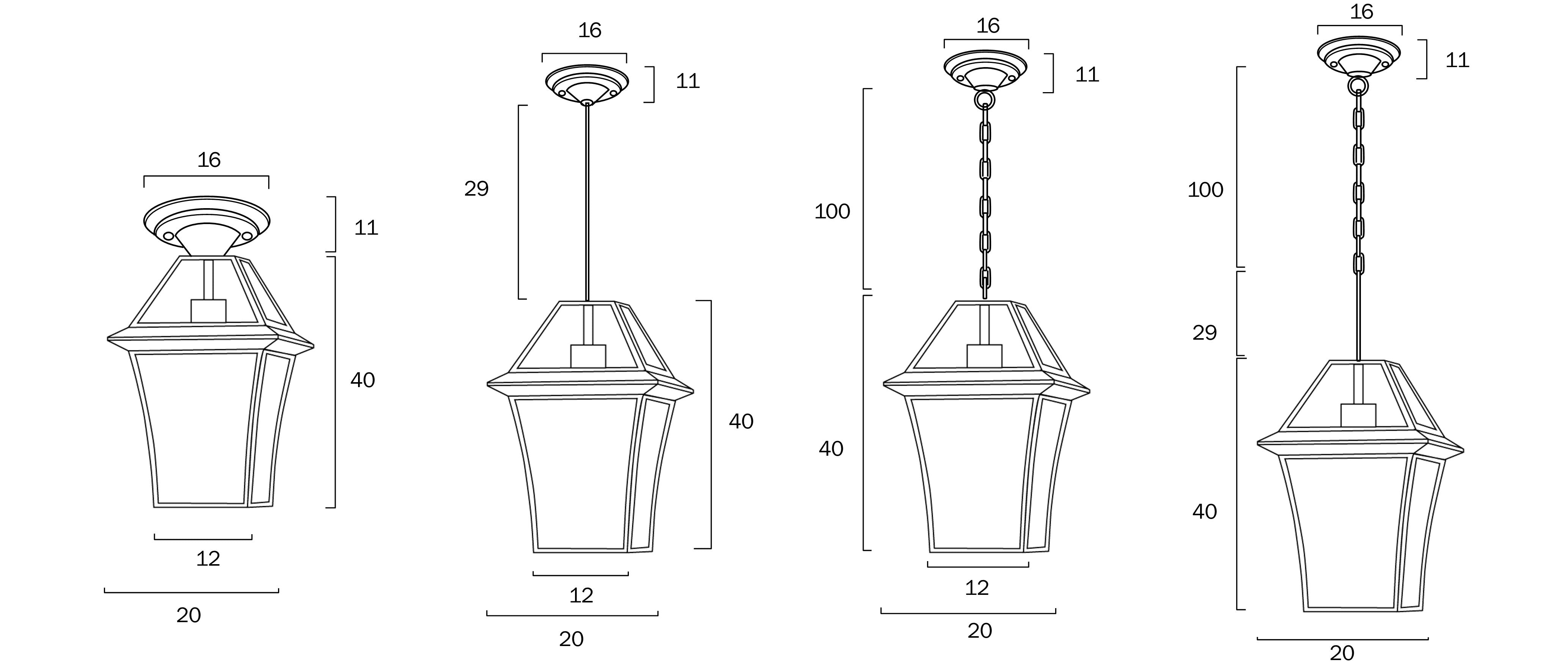 Rye PE20 Black Exterior/Interior Pendant