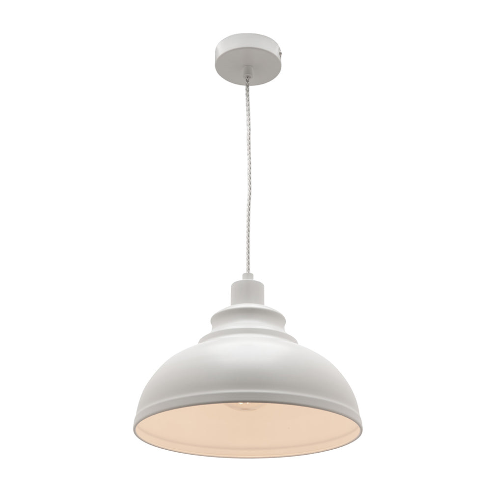 Risto 1 Light White Pendant - C26