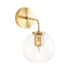 Sylvia Wall Light Brushed Brass/ Clear Glass