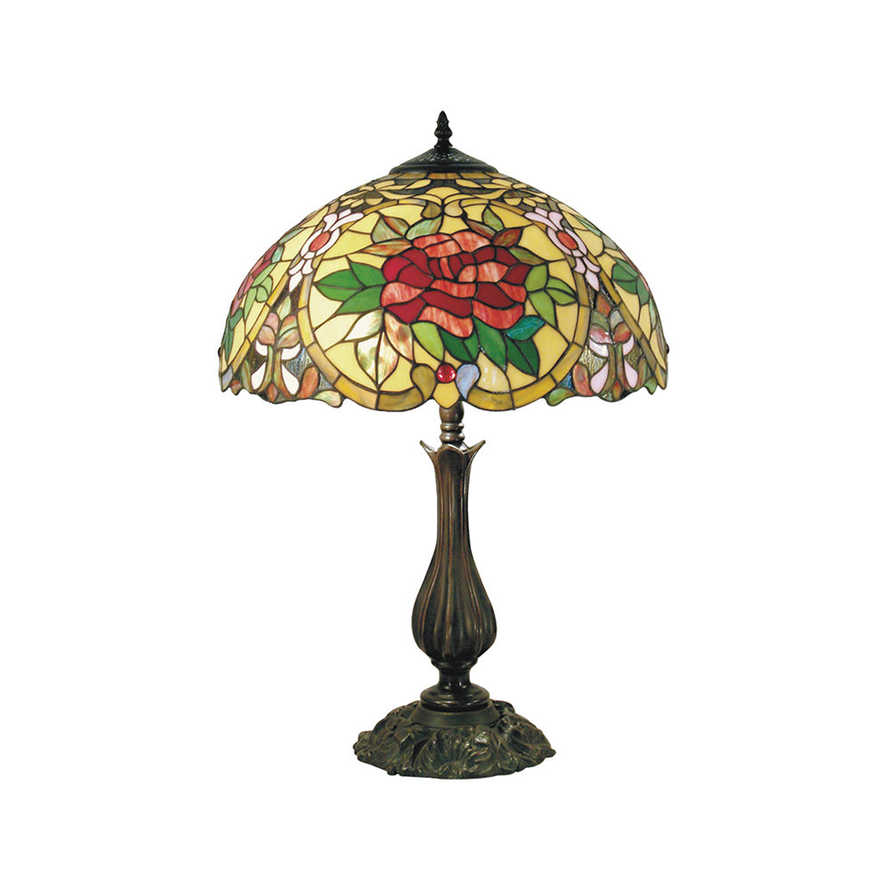 Red Camellia Table Lamp